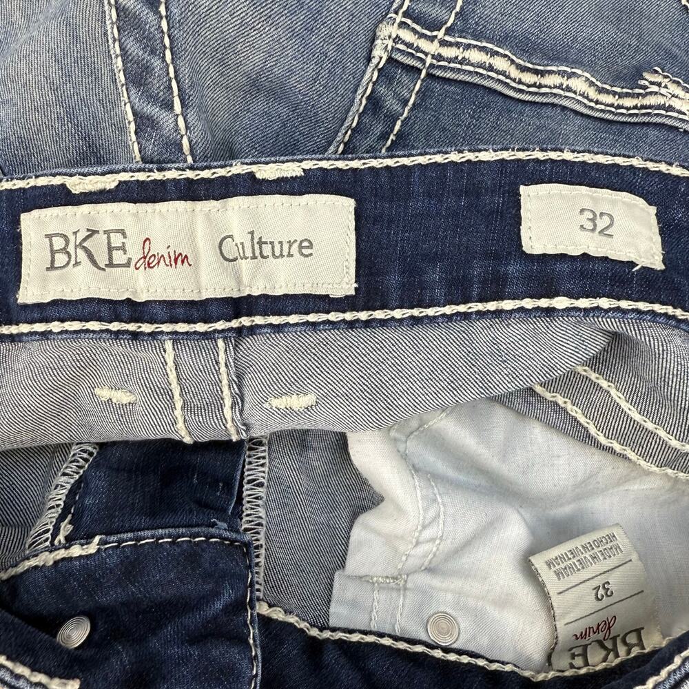 BKE Denim Culture Jeans Womens 32 (14) Blue Straight leg Mid Rise Preppy Casual - Picture 6 of 14